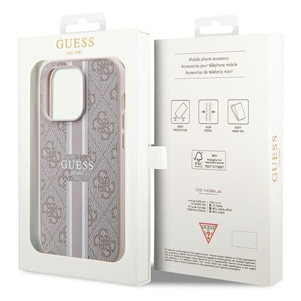 Etui Guess do iPhone 15 Pro, Różowy, MagSafe zdjęcie 8