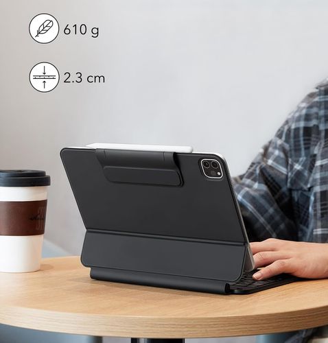 Czarne etui ESR 6B012A do iPada Air 11" (M2, 2024) z klawiaturą na Arena.pl