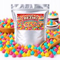 Mikro Beziki Kolorowe - mini bezy do tortu deserów babeczek dekoracja 50g