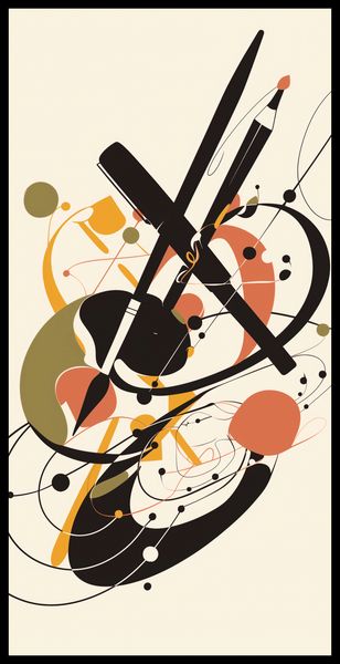 Plakat 50x100cm Abstrakcyjny Rapsod zdjęcie 2