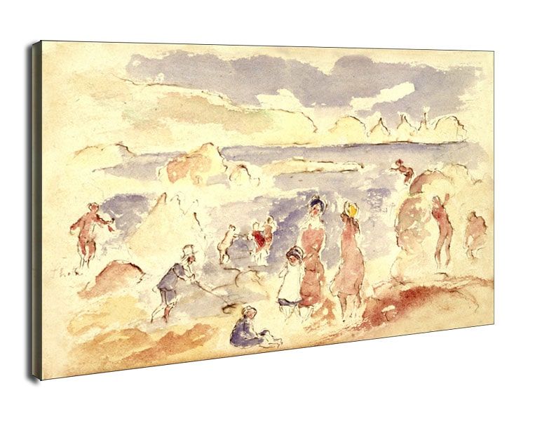 Beach Scene, Auguste Renoir - obraz na płótnie 80x60 cm zdjęcie 1