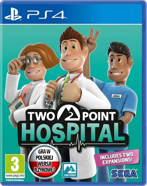 TWO POINT HOSPITAL + 2 DODATKI - PL - PS4 / PS5 - Płyta Blu-ray zdjęcie 1