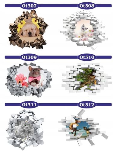 Naklejka samoprzylepna 3D dziura samochód auto na Arena.pl