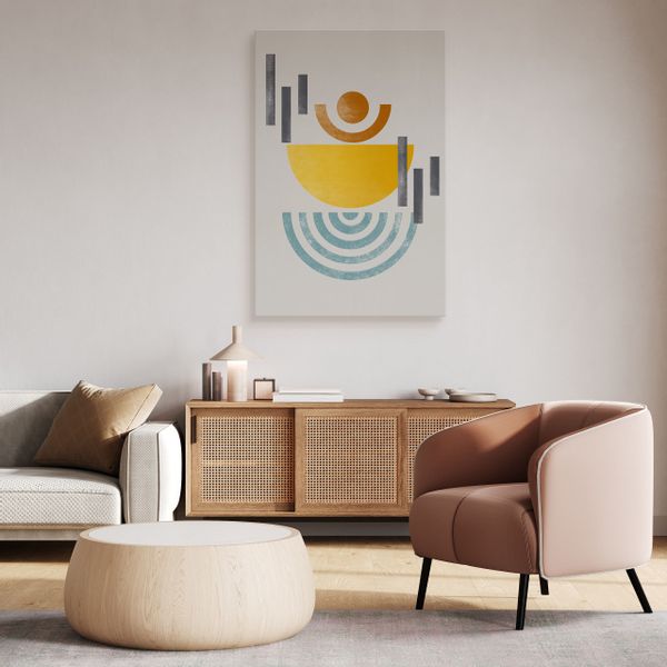 Obraz Na Płótnie Figury Geometryczne Abstrakcja Styl Boho 40cm x 50cm zdjęcie 6