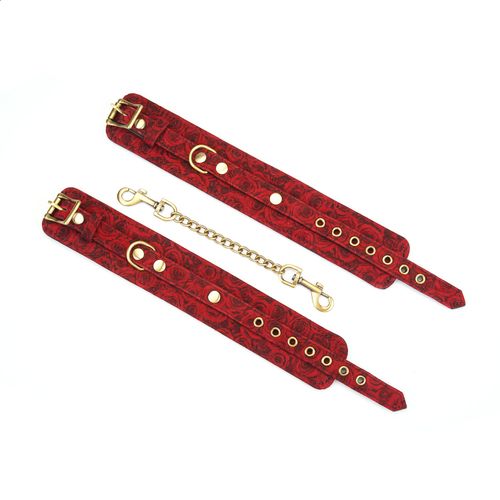 kinbaku ukiyoe red rosy lamb leather ankle cuffs liebe seele na Arena.pl