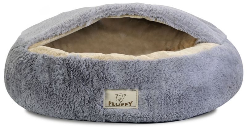 Legowisko dla psa FLUFFY 60 cm jasnoszare zdjęcie 2