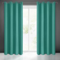 Zasłona gotowa na przelotkach LOGAN 140x250 Eurofirany turkusowa