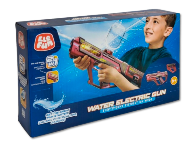 Pistolet na  wodę - Elektryczny 36cm - Czerwony zdjęcie 4