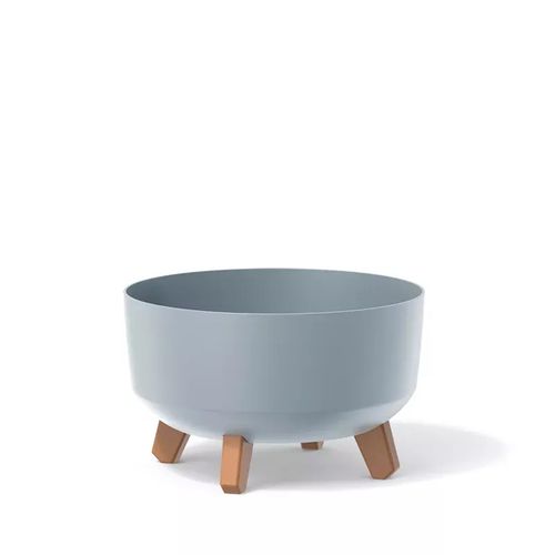 Doniczka na nóżkach GRACIA LOW DGRL300L | Jasny szary, Kształt Okrągły, Wymiary 28.5x17.7 cm, Kolor Jasny szary, Prosperplast na Arena.pl