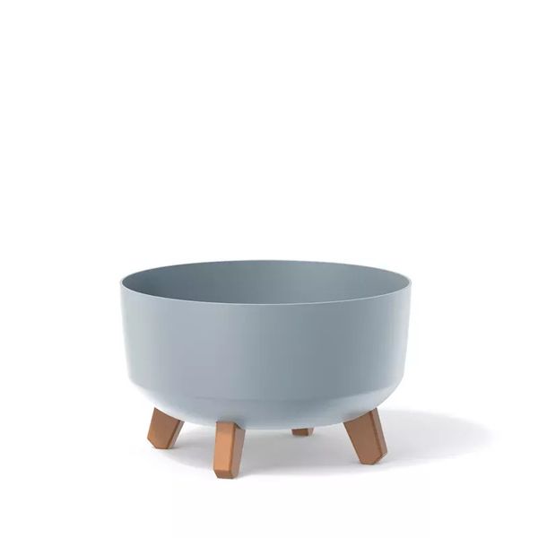 Doniczka na nóżkach GRACIA LOW DGRL300L | Jasny szary, Kształt Okrągły, Wymiary 28.5x17.7 cm, Kolor Jasny szary, Prosperplast zdjęcie 1