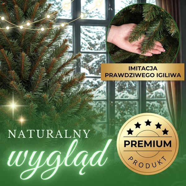 Choinka sztuczna premium 150 cm świerk kaukaski zdjęcie 5