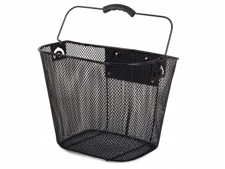 DUŻY KOSZ NA ROWER METALOWY KOSZYK ROWEROWY CLICK NA KIEROWNICĘ zdjęcie 9