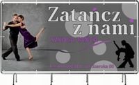 BANER REKLAMOWY 100x50cm projekt w cenie oczkowany SZKOŁA TAŃCA