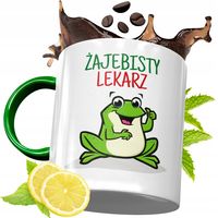 Kubek Zielony Dla Doktora Doktorki Na Prezent Z Nadrukiem Ze Zdjęciem
