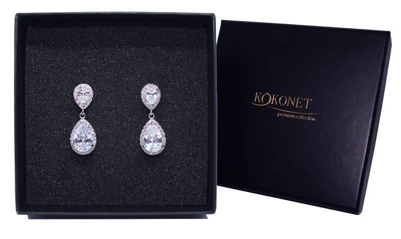 Kolczyki ślubne MIGDAL silver clip zdjęcie 1