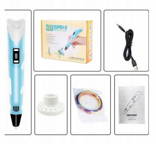 DŁUGOPIS MAGICZNY PEN DRUKARKA 3D ZESTAW 209 METRÓW WKŁADU KOLORY na Arena.pl