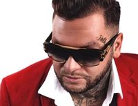 Męskie Duże okulary przeciwsłoneczne pilotki cieniowane D7