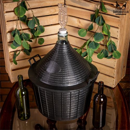 BALON DAMA 25L W KOSZU + KOREK RURKA FERMENTACYJNA na Arena.pl