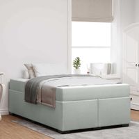 Rama łóżka z materacem Inny Jasnoszary 120 x 200 cm Aksamit