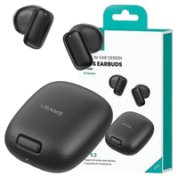 usams słuchawki bluetooth 5.3 twsid series bezprzewodowe czarny/black