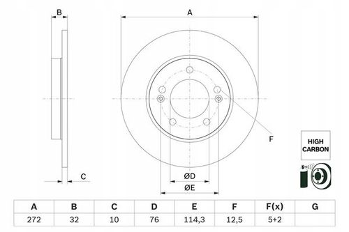 TARCZA HAM TYL 272X10 P BOSCH na Arena.pl
