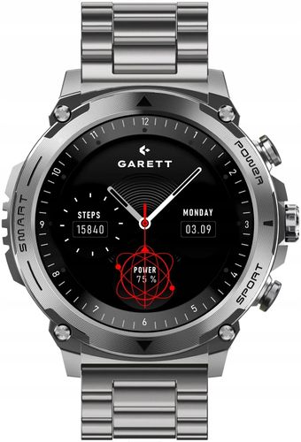 Smartwatch GARETT Atom Stalowy Srebrny na Arena.pl