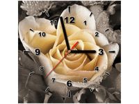 30X30CM ZEGAR DELIKATNA RÓŻA OBRAZ DREWNO