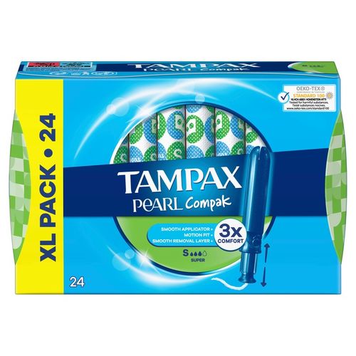 TAMPAX PEARL COMPAK tampony super 24 szt z aplikatorem na Arena.pl