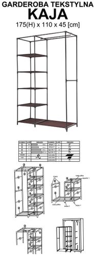 Szafa tekstylna Kaja Vitto - brąz na Arena.pl