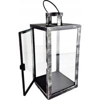 Latarenka Dekoracyjna CORTINA 7/23/YZE-S Duża Prostokątna 32cm Srebrna