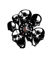 Zegar ścienny z płyty winylowej 296.13 Trupie Czaszki