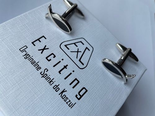 Męskie srebrne spinki do mankietów EXC Symbol Ryby Znak Ryby na Arena.pl