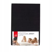 Prześcieradło z GUMKĄ na materac 120 x 200 - CZARNY - 100% bawełna