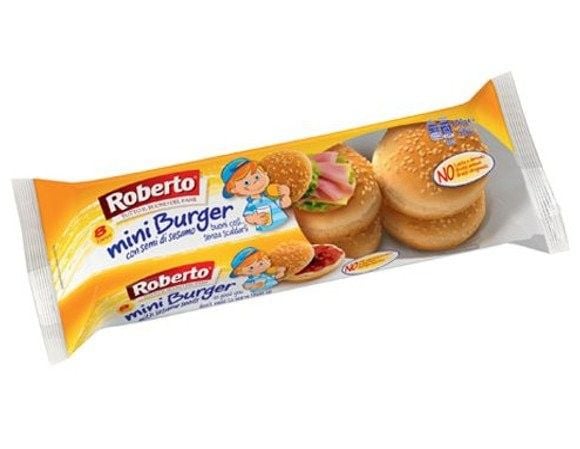 ROBERTO Mini Burger 8 sztuk. Bułki pszenne z sezamem 200 g zdjęcie 1