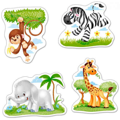 PUZZLE 4W1 AFRICAN ANIMALS na Arena.pl