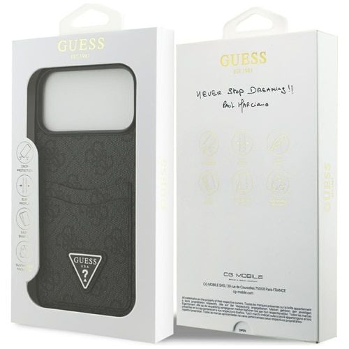 Etui Guess 4G Double Card Triangle do iPhone 17 Pro Max czarny na Arena.pl