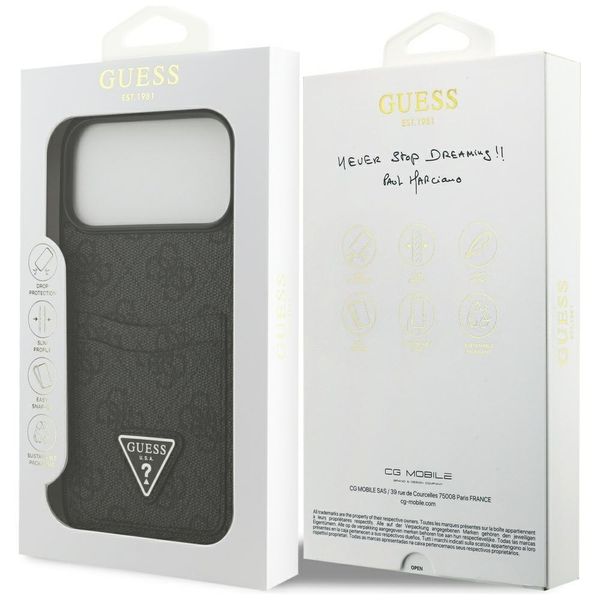 Etui Guess 4G Double Card Triangle do iPhone 17 Pro Max czarny zdjęcie 8