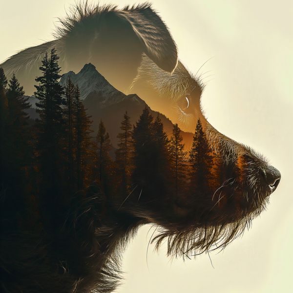 Plakat 70x70cm Psi Duch Lasu zdjęcie 1