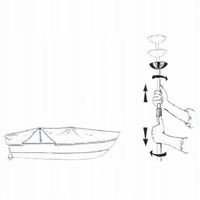 PODPORA PLANDEKI TELESKOPOWA 95 - 150 CM