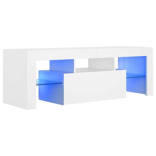 Szafka pod TV z oświetleniem LED, biała, 120x35x40 cm na Arena.pl