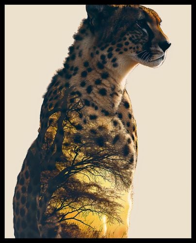 Plakat 40x50cm Gepard Duch Sawanny na Arena.pl