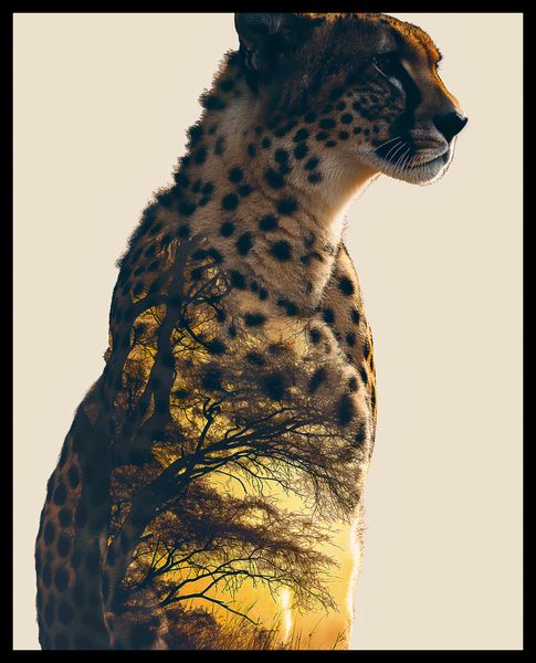 Plakat 40x50cm Gepard Duch Sawanny zdjęcie 2