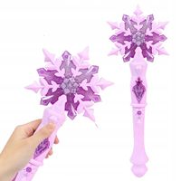 Różdżka Świecąca Frozen Magiczna Laska Z Dzwiękiem Różowa