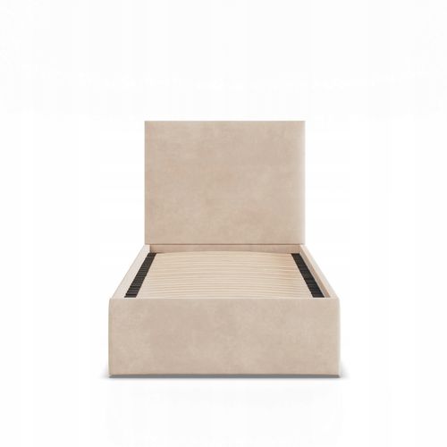 Łóżko Ramowe PAOLA BEŻOWE JEDNOOSOBOWE Tapicerowane Pojedyncze VELVET na Arena.pl