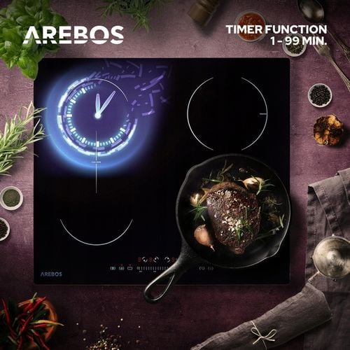 Arebos - Płyta indukcyjna ze strefami Flex | 7200 W | 4 płyty na Arena.pl