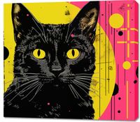 Obraz 100x90cm Neonowy Kocur