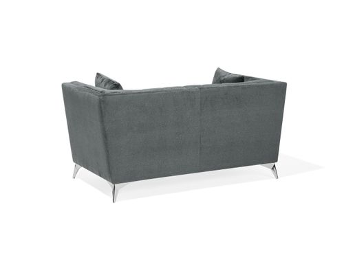 Sofa 2-osobowa welurowa szara GAULA na Arena.pl