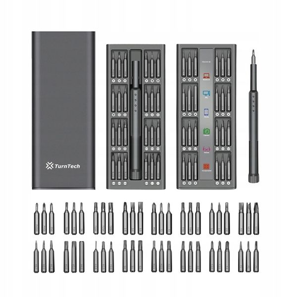Śrubokręt precyzyjny TurnTech z zestawem końcówek 48 in 1 ALU zdjęcie 10