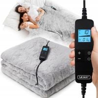 Koc elektryczny DUŻY 180x160 Mata grzewcza Yoer pilot LCD gruby 160W +Timer