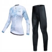 Leginsy Rowerowe Bluza Ocieplany Strój Damski Wkładka Żel Termoaktywny XXL